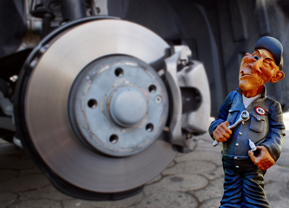 Brake job in progress